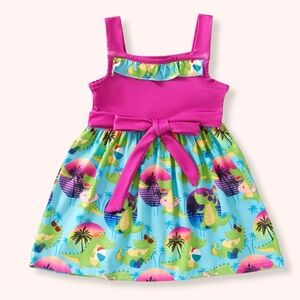 Colorful Gator Print Dress